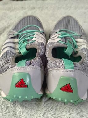 Adidas Kids Grey & Mint Athletic Shoes